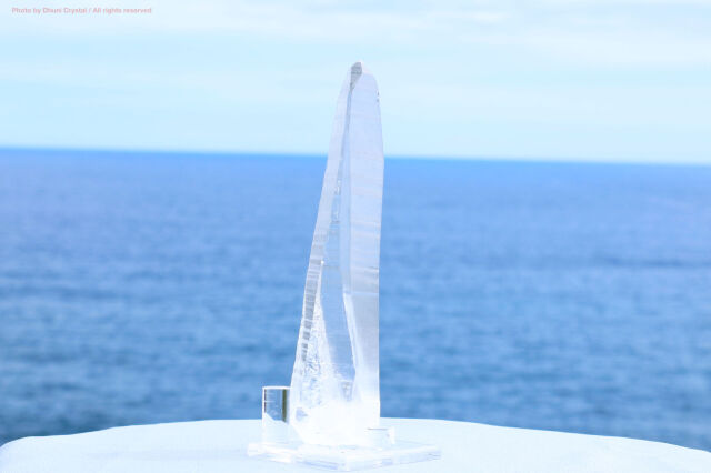 一点物】レムリアンシードクリスタル原石｜成長線が刻まれた高