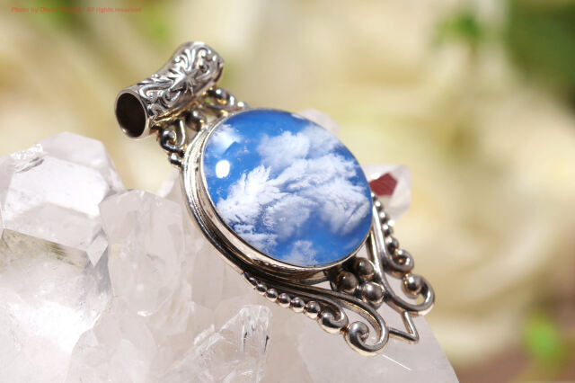 スターボーンペンダント【スカイプルームアゲート】(T624)