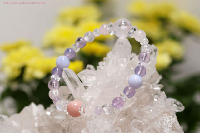 Dhunicrystalオリジナルブレスレット【愛を纏う、大人の恋愛ブレス】/手首サイズ14cm~14.5cm/恋愛・女子力・コミュニケーション(T656)