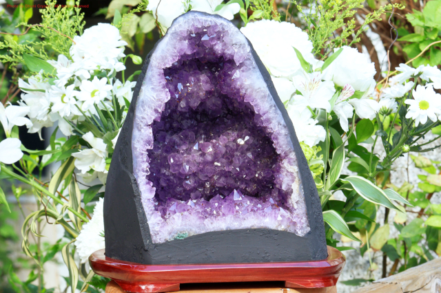 アメジストジオード/カペラ/木製スタンド付き(T680)