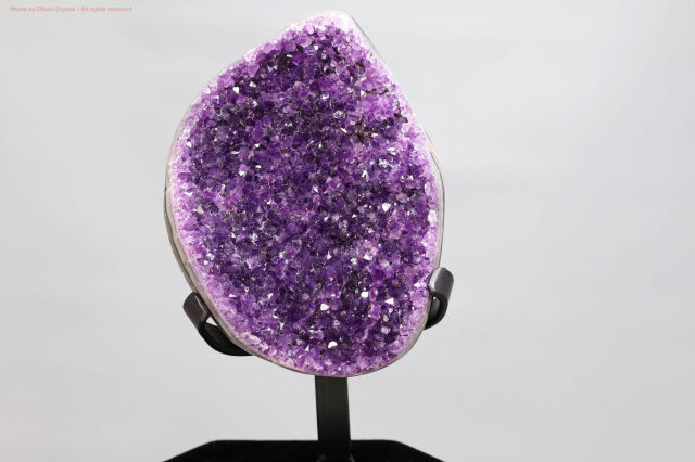 アメジスト/クラスター/鉄製台座付き(T687)
