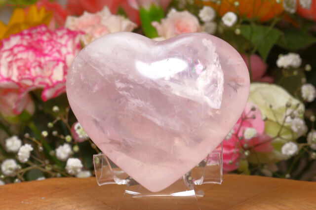 ローズクォーツ/ハート型(T734)
