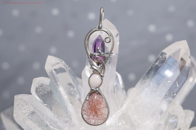 Magical Delight/マジカルデライト【ベラクルスアメジスト＆ストロベリークォーツのワンドレット】(T744)