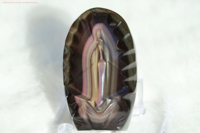 【SOLDOUT!】 レインボーオブシディアン/グアダルーペのマリア様＆ハート(T800)