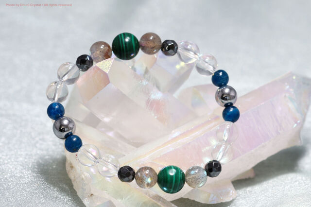 Dhunicrystalオリジナルブレスレット【戦士の休息ブレス】/『癒し』『行動力』『魔除け』/手首サイズ15cm~15.5cm/(T815)