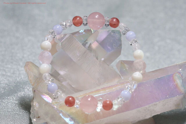 Dhunicrystalオリジナルブレスレット【恋咲くブレスレット】/『恋愛』『美』『自己受容』/手首サイズ14cm~14.5cm/(T816)