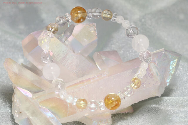 Dhunicrystalオリジナルブレスレット【ホーリーナイト・ブレスレット】/ 『愛』『変化』『豊かさ』/手首サイズ14.5cm~15cm/(T819)