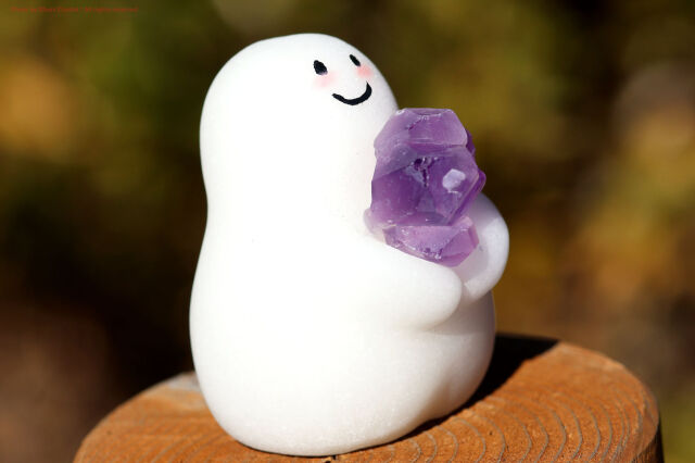 しらたまちゃん/アメジスト&ホワイトマーブル（T998）