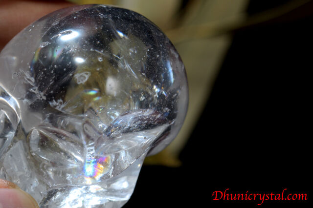 クリスタルスカル/ブラジル水晶/虹入り（V155）