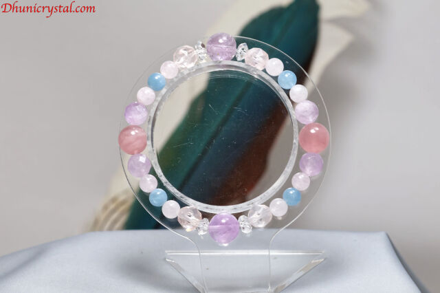 【SOLDOUT】DhuniCrystalオリジナルブレスレット【石の花束ブレス/愛/美/幸せ】/推奨手首周り14.5cm~15cm(W122)