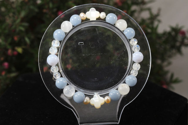 【SOLDOUT】Dhunicrystal オリジナルブレス【コミュニケーション,女性性,天使】/手首周り15.5cm（W171）