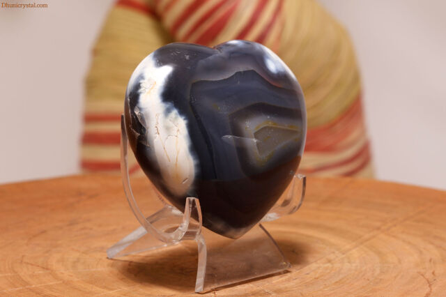 オルカアゲート/瑪瑙/ハート型( W436)