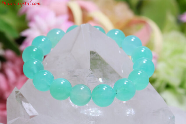 【SOLDOUT】超美石一連ブレスレット【クリソプレーズ】11mm玉/手首サイズ14～15ｃｍ(W57)