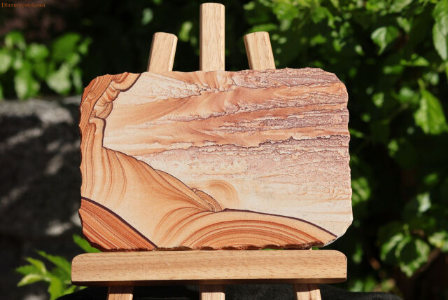 ナバホ・サンドストーン/絵画風スライス(W612)