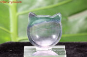 【SOLDOUT】フローライト/猫の小皿(U546)