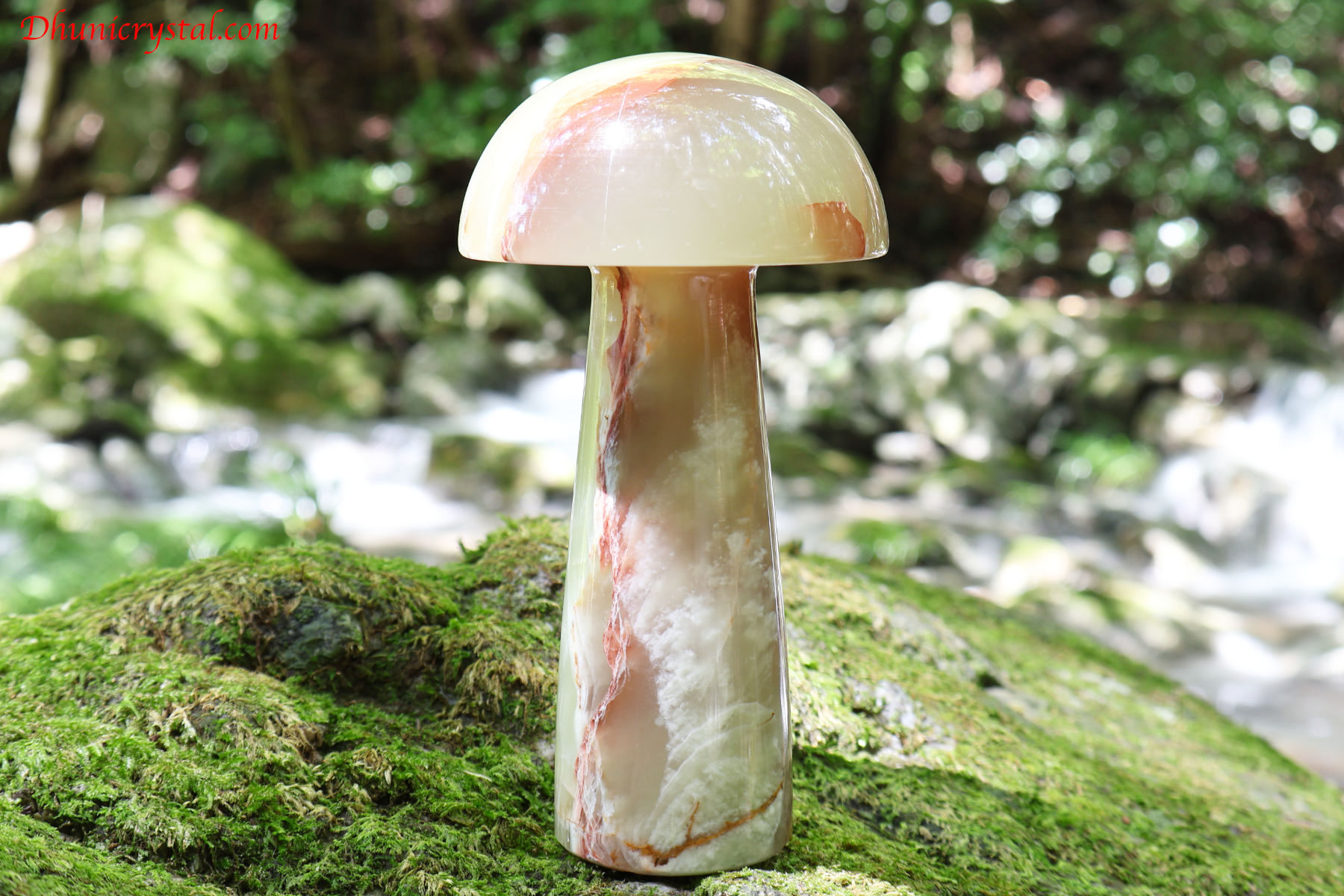 グリーンオニキスのきのこ/特大(T309)