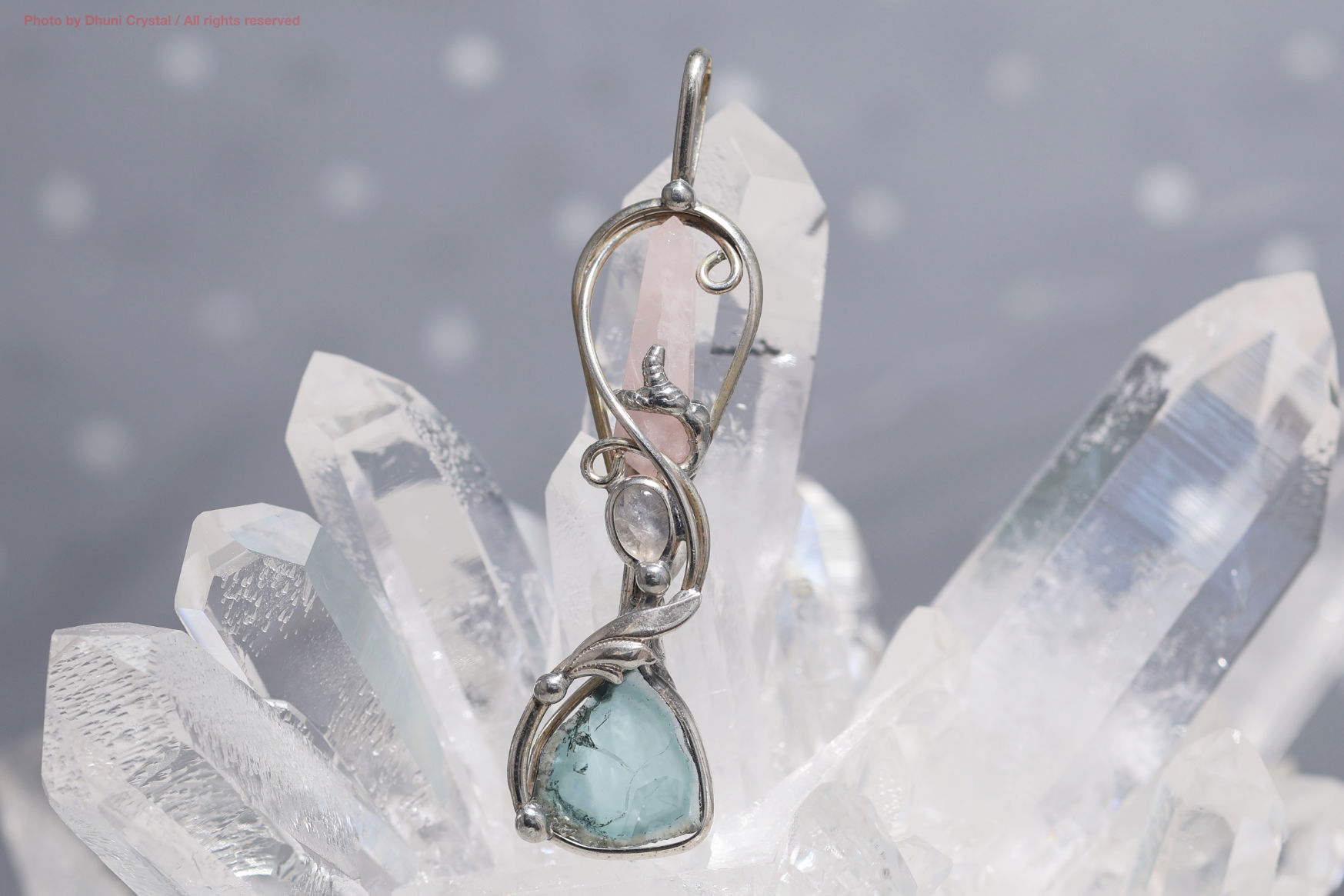 Magical Delight/マジカルデライト【ローズクォーツ＆トルマリンのワンドレット】(T743)