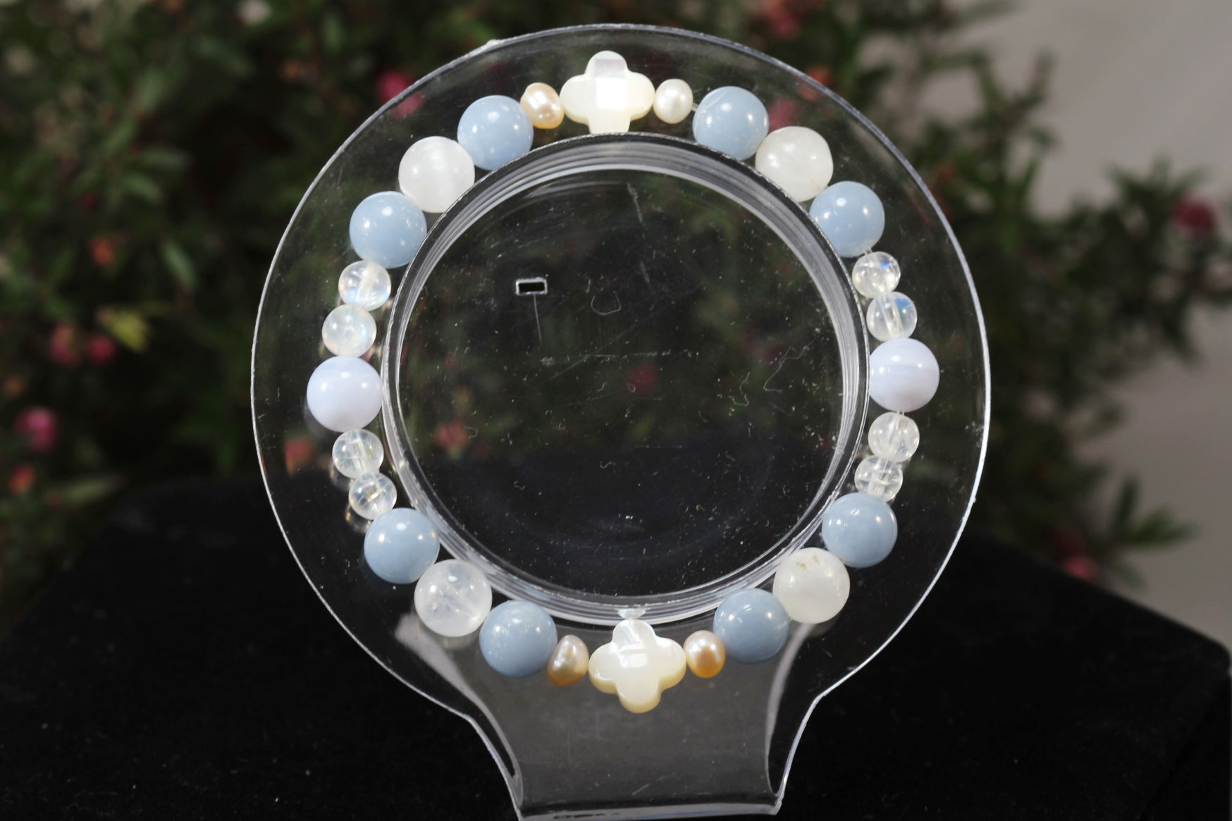 【SOLDOUT】Dhunicrystal オリジナルブレス【コミュニケーション,女性性,天使】/手首周り15.5cm（W171）
