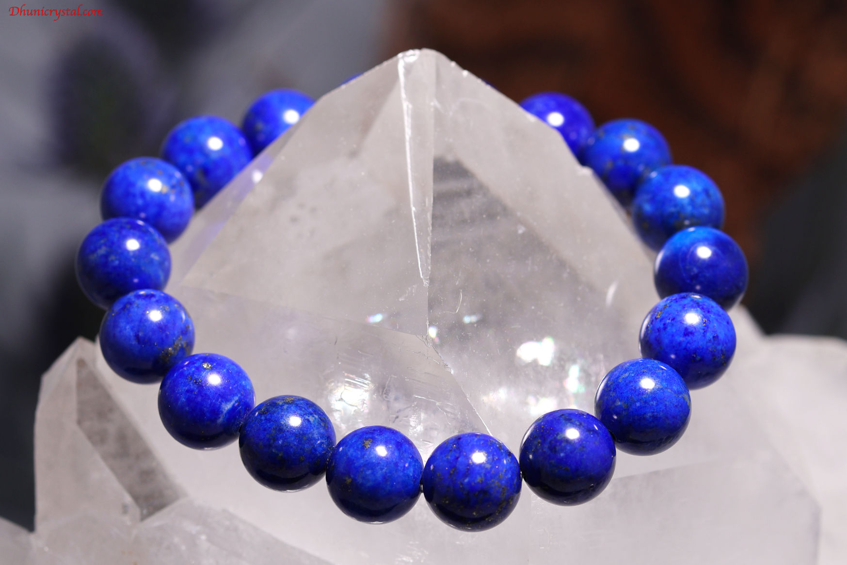 【SOLDOUT】一連ブレスレット【ラピスラズリ１０mm】サイズ変更可(W927)