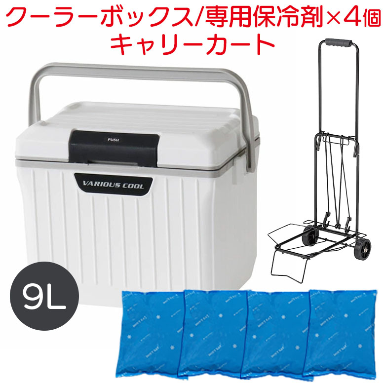 クーラーボックス＋専用保冷剤＋キャリーカート