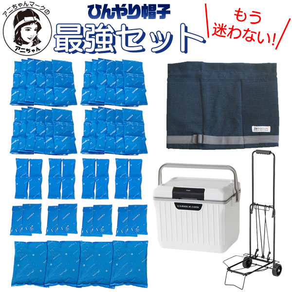ひんやり帽子最強セットLサイズ キャリーカート付き