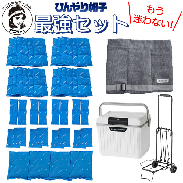 ひんやり帽子最強セットMサイズ キャリーカート付き