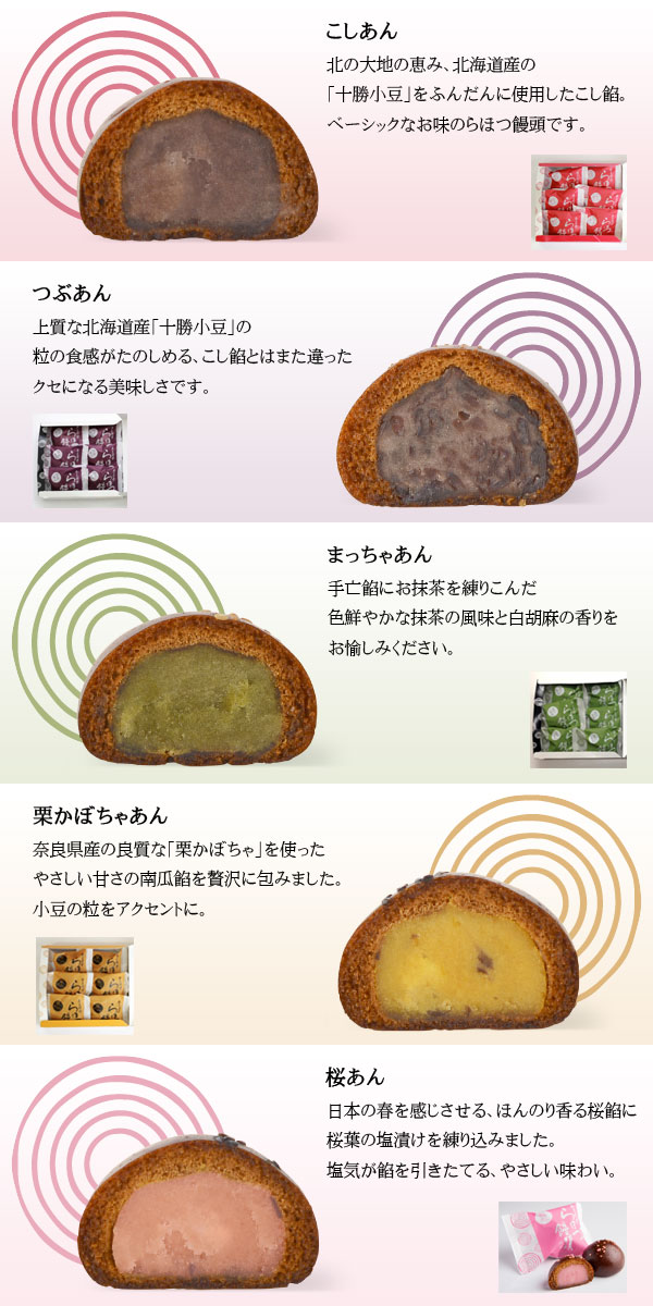 らほつ饅頭6個入り 詳細