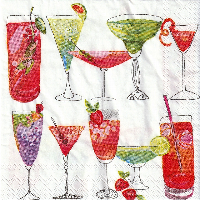 カクテルサイズ５枚組＊Sweet Cocktails