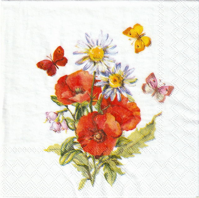 ５枚組ペーパーナプキン＊Wild Poppy