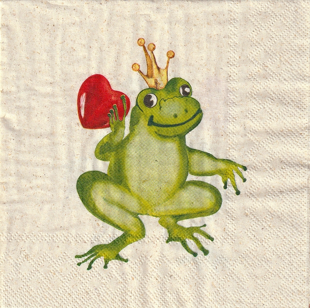 ５枚組ペーパーナプキン＊Frog Prince