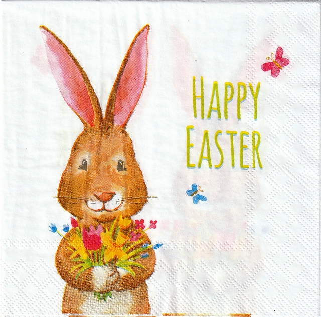 ５枚組ペーパーナプキン＊Happy Easter