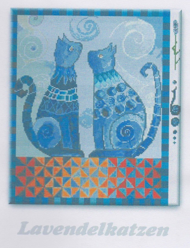 Farbenfrohチャートシート*Lavendelkatzen