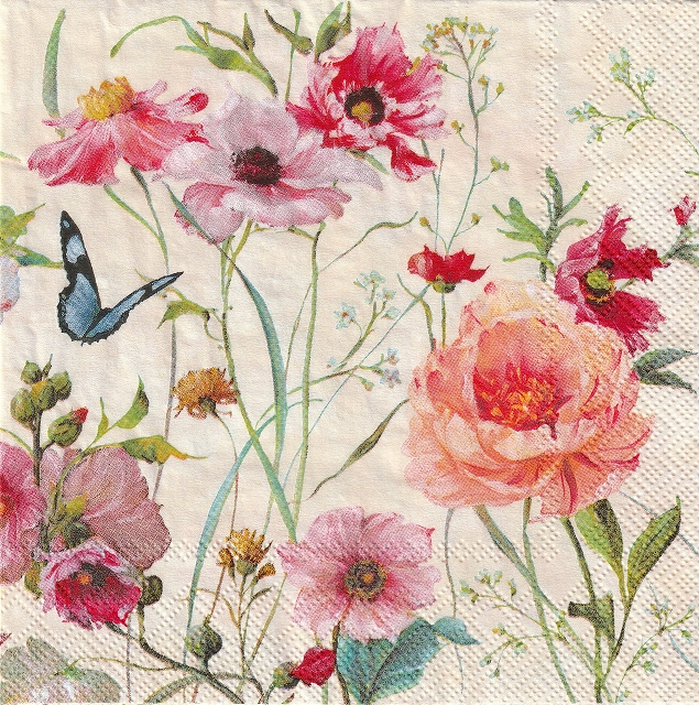 ５枚組ペーパーナプキン＊Living Wildflowers
