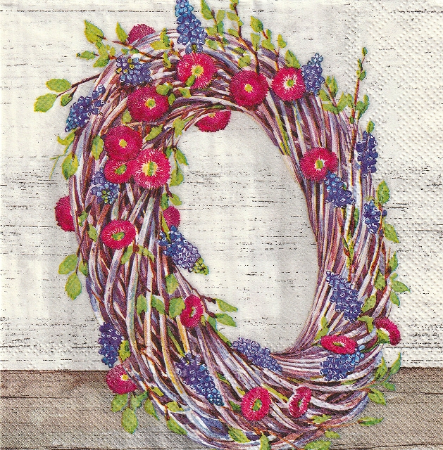 ５枚組ペーパーナプキン＊Beautiful Wreath