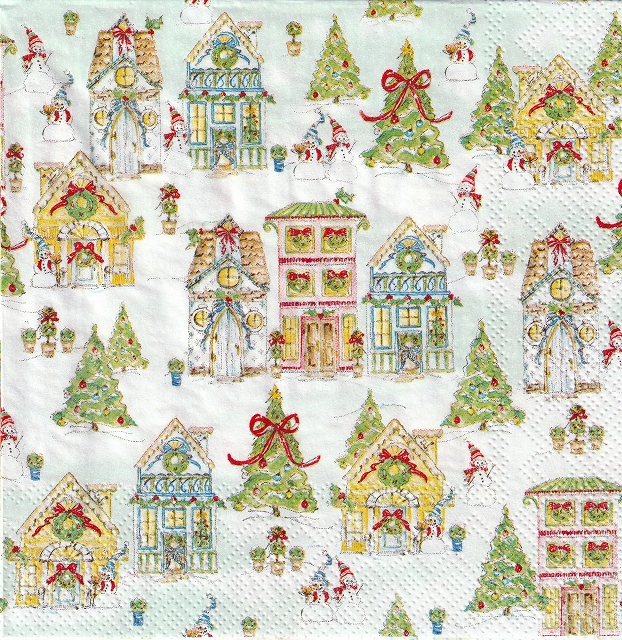 ５枚組ペーパーナプキン＊ジンジャーブレッドハウス