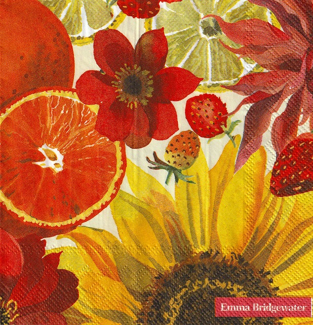 ５枚組ペーパーナプキン＊Fruits and Flowers