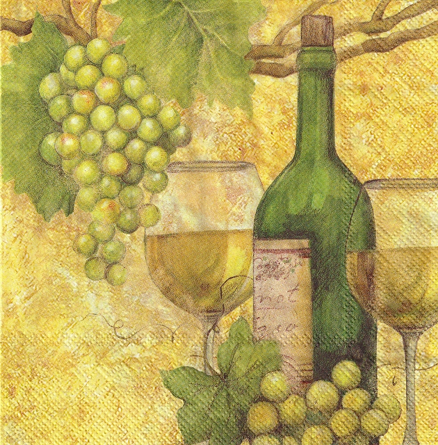 ５枚組ペーパーナプキン＊White Wine