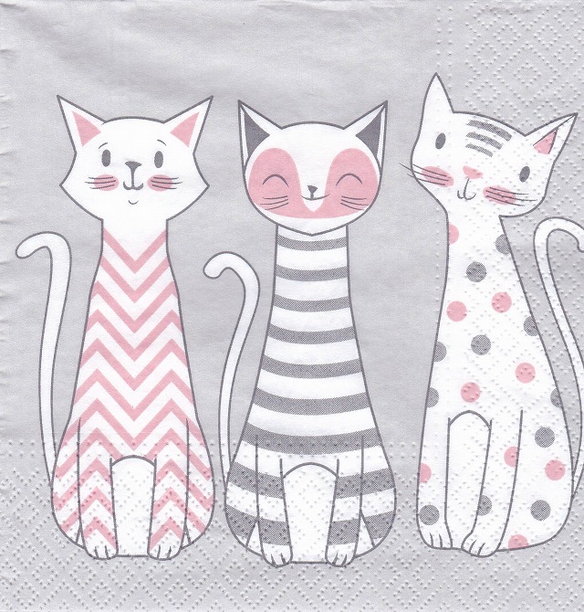 ５枚組ペーパーナプキン＊Glam Cats
