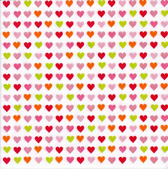 ５枚組ペーパーナプキン＊Heart to Heart