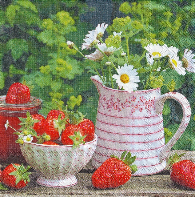 ５枚組ペーパーナプキン＊Sweet Strawberry