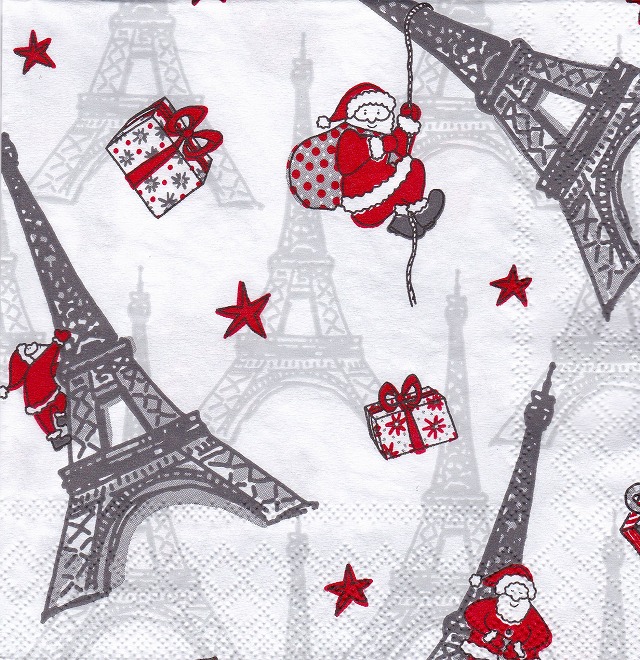 ５枚組ペーパーナプキン＊Christmas in Paris