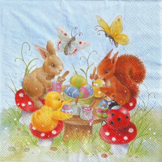 ５枚組ペーパーナプキン＊Painting Class