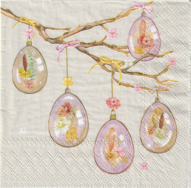 ５枚組ペーパーナプキン＊Glass Eggs