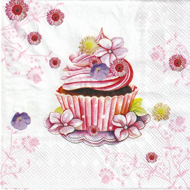 ５枚組ペーパーナプキン＊Cupcake