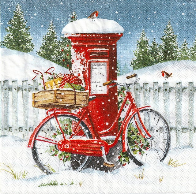 ５枚組ペーパーナプキン＊Delivery Bike