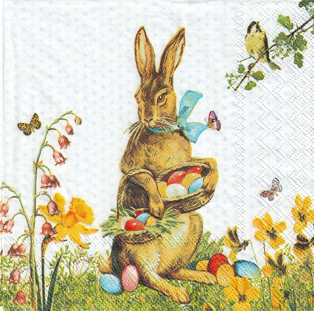 ５枚組ペーパーナプキン＊Vintage Bunny