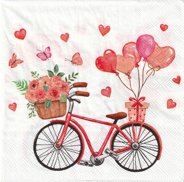 ５枚組ペーパーナプキン＊Bike of Love