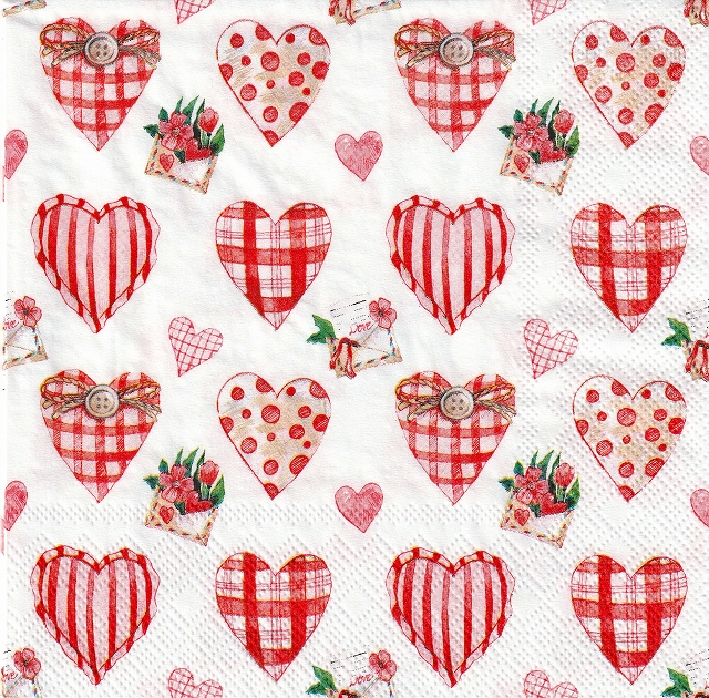 ５枚組ペーパーナプキン＊Lovely Hearts
