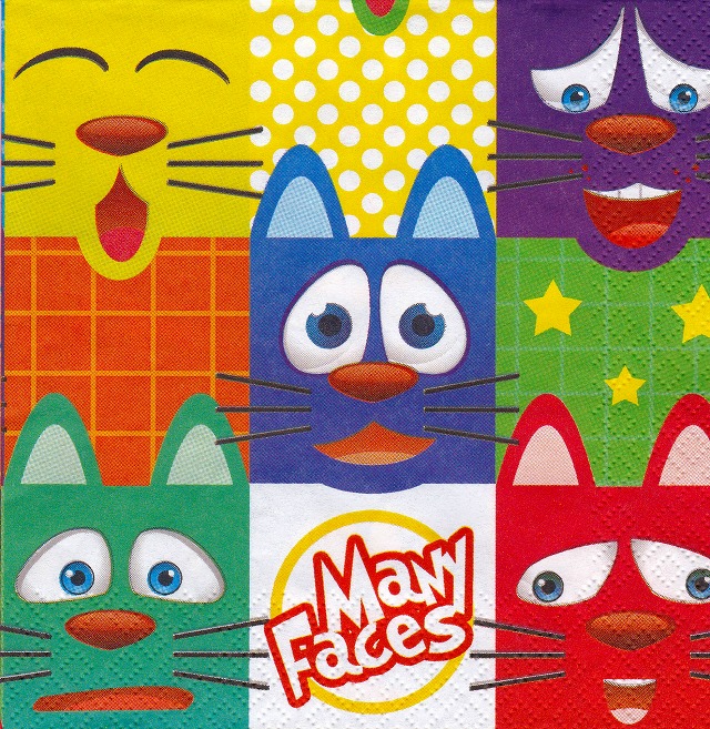 ５枚組ペーパーナプキン＊Many Faces