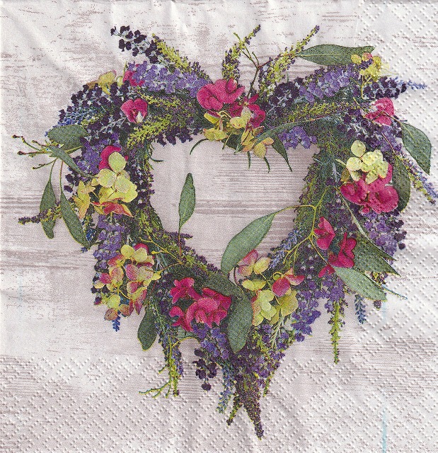 ５枚組ペーパーナプキン＊Lovely Wreath